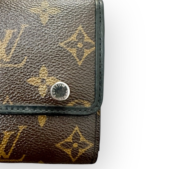 LOUIS VUITTON Monogram Macassar Portefeuille Brown w/Auth Chain - Picture 5 of 16